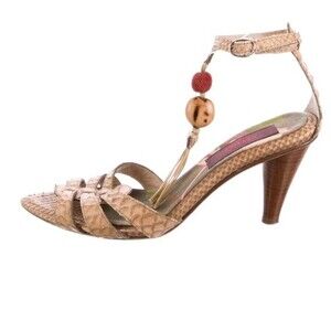 KENZO Water Snakeskin Animal Print Sandal Heels Women’s FR Sz. 38/ US 6.5